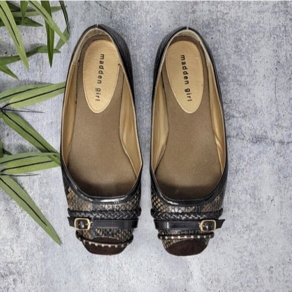 Madden Girl | Snakeskin Ballet Flats - Picture 1 of 10